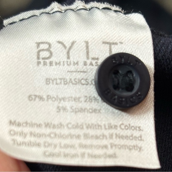 BYLT Basics Men’s Drop-Cut Lux Polo Shirt Size Small Navy Slim Fit - Picture 8 of 9